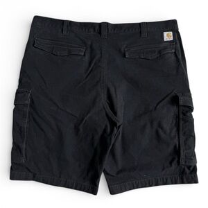 Carhartt Black Cargo Work Shorts Size 42 Rugged Flex Relaxed Fit BS3542-M